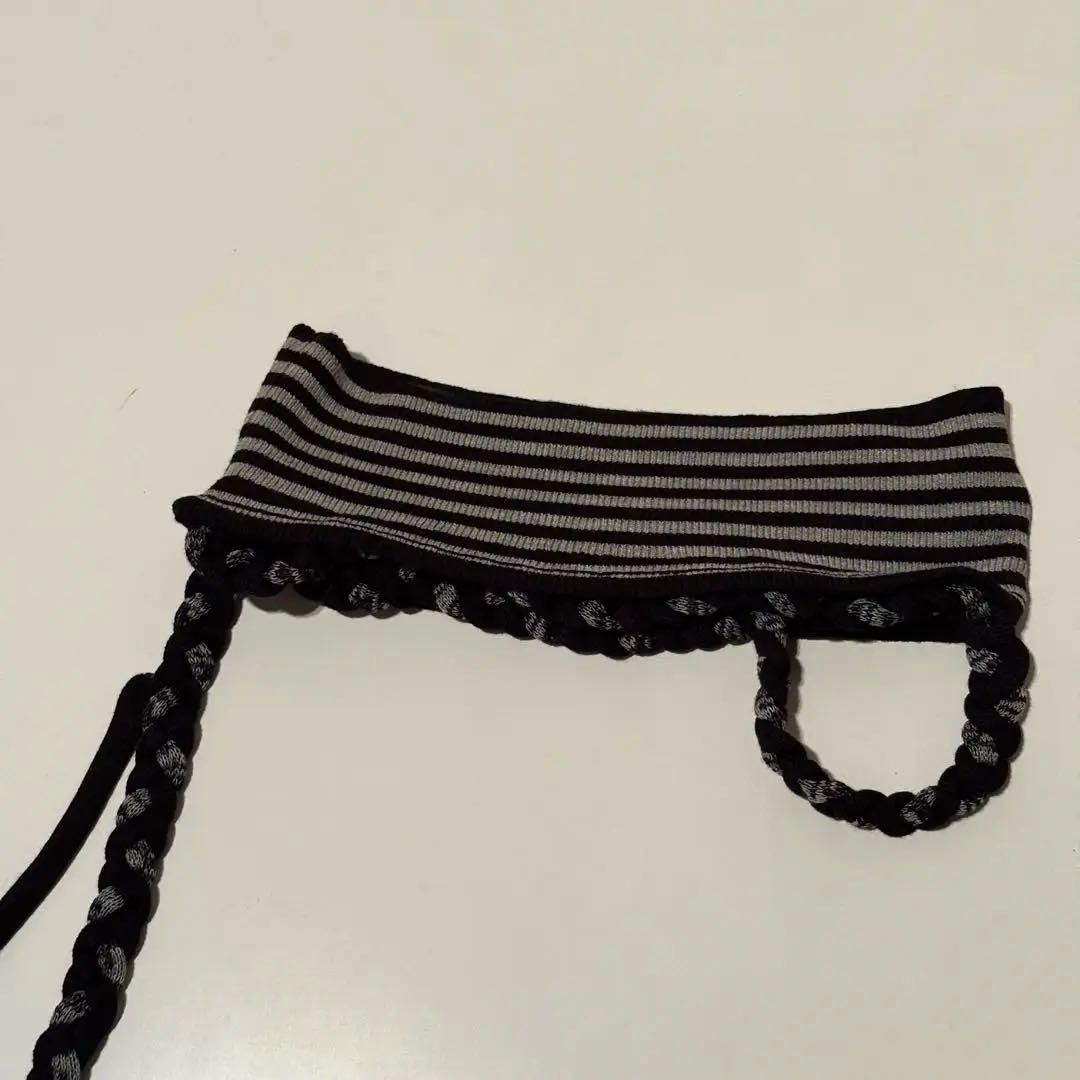 ヘアアクセサリー PERVERZE Braid Trim Knit Hair Band Black