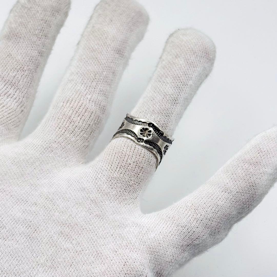 サンシャインリーブス スター スタンプワーク シルバー リング 12号 希少