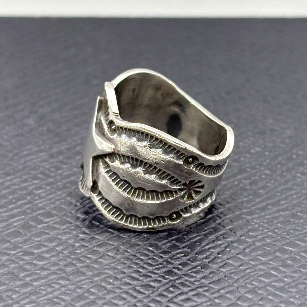 サンシャインリーブス スター スタンプワーク シルバー リング 12号 希少