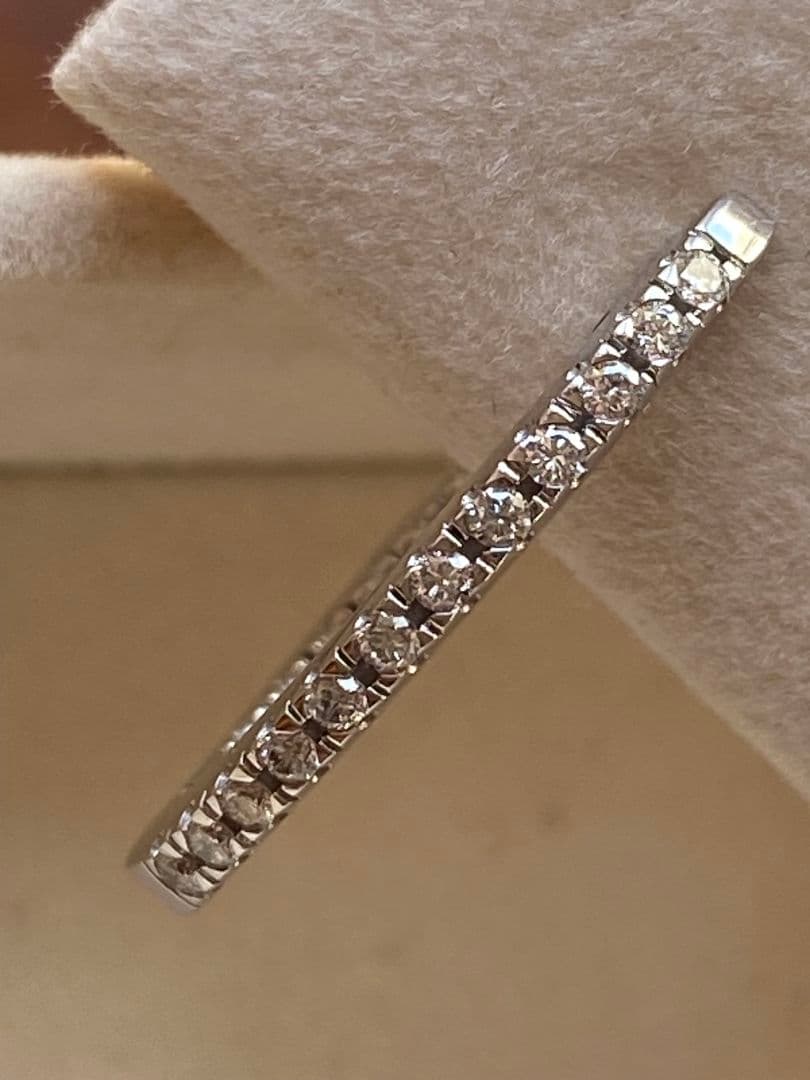 Ponte Vecchioホワイトゴールド＊ダイヤ＊フープピアス片耳