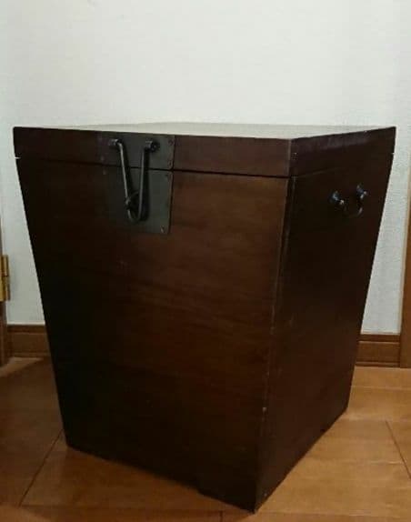 アンティーク雑貨 昭和レトロ 古い 木箱 ゴミ箱 収納箱 ボックス