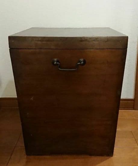 アンティーク雑貨 昭和レトロ 古い 木箱 ゴミ箱 収納箱 ボックス
