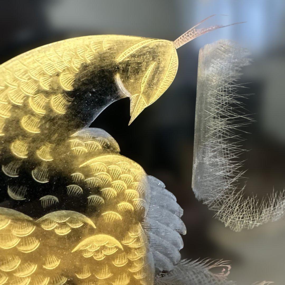 漆芸 孔雀デザイン作品　輪島塗　アンティーク　骨董品　希少価値　額縁期間限定値引