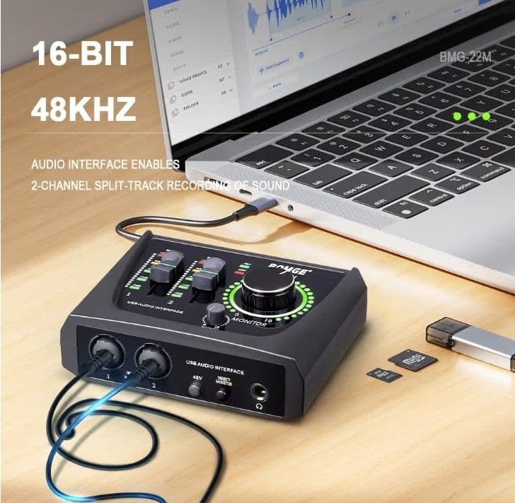 BOMGE ミニ 2 チャンネル USB オーディオ