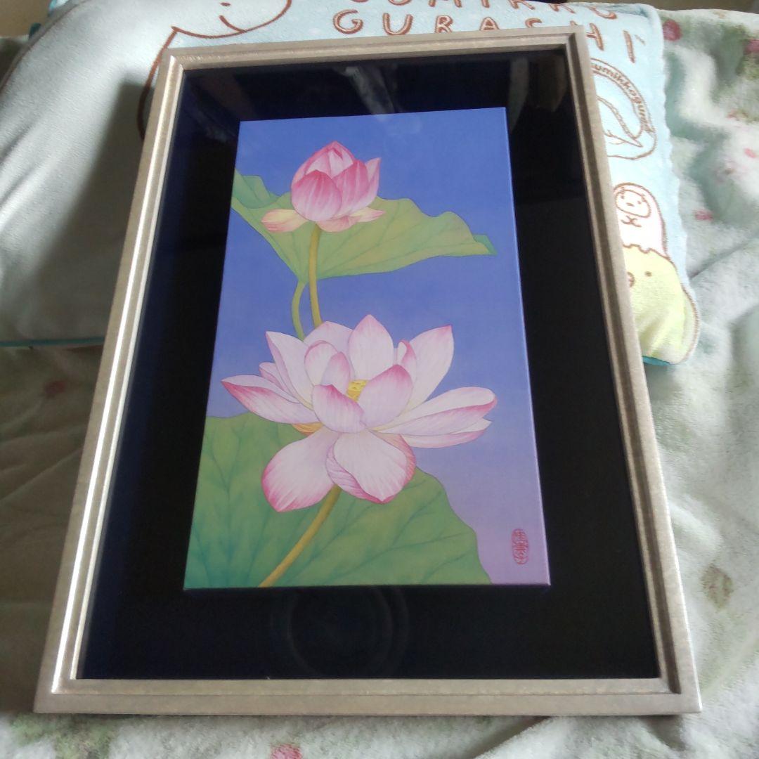 日本画 蓮の絵画