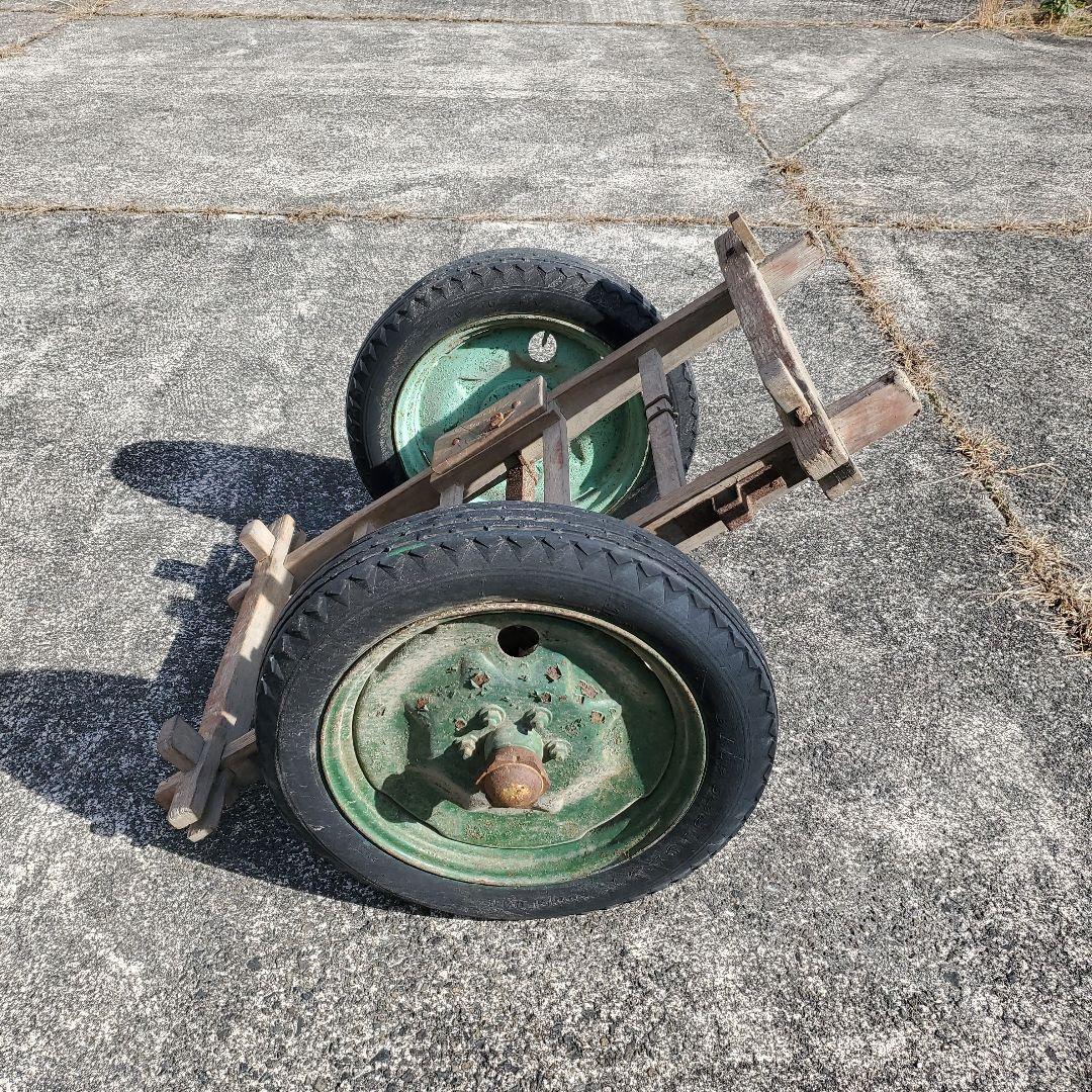 レトロ牛引き台車 木製大八車