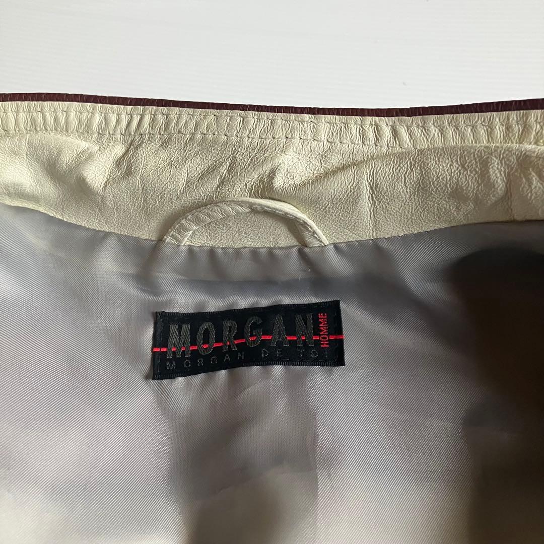90s 00s archive Morgan homme 本革レザーライダース