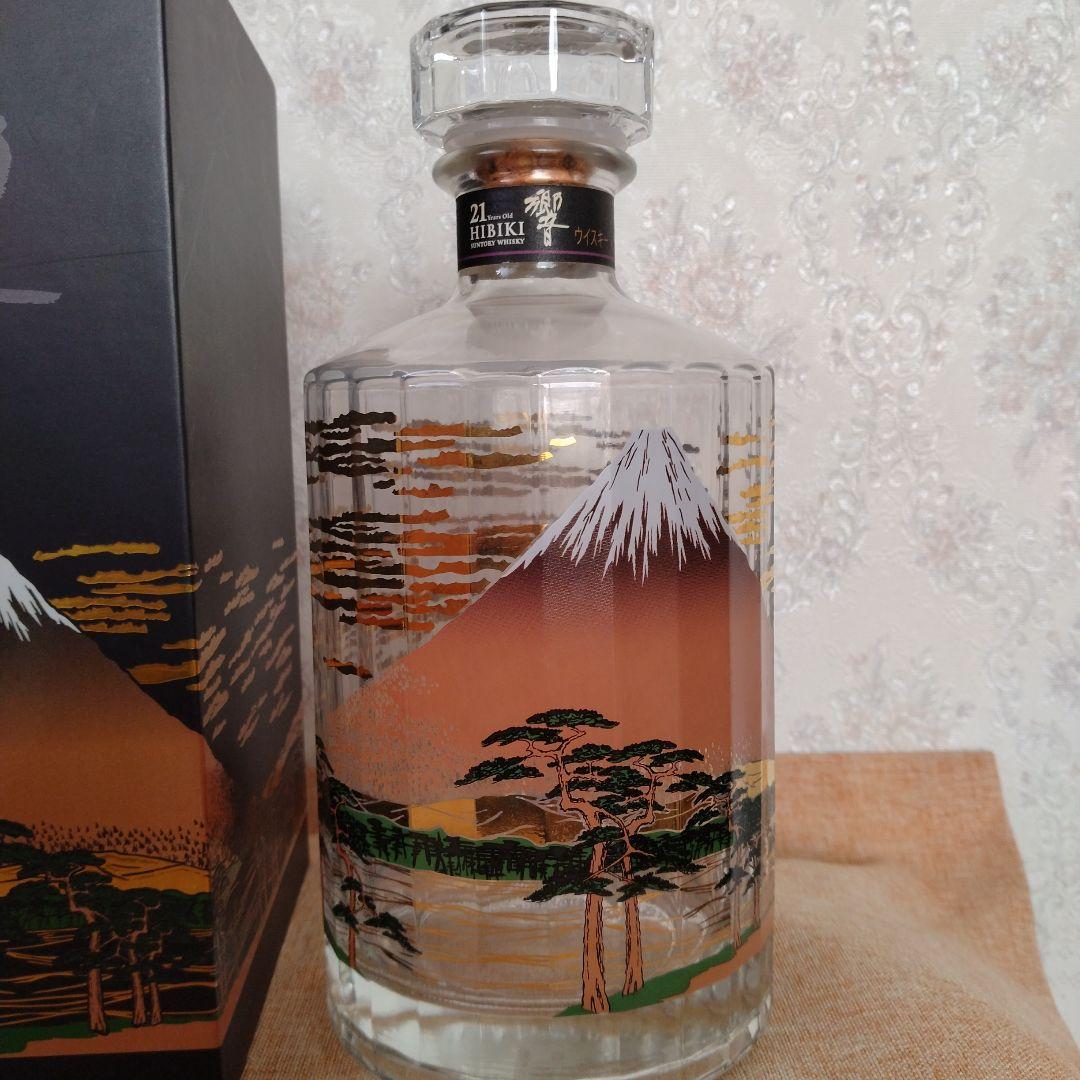 HIBIKI 21年 ウイスキー 富士山風雲図 空瓶 化粧箱