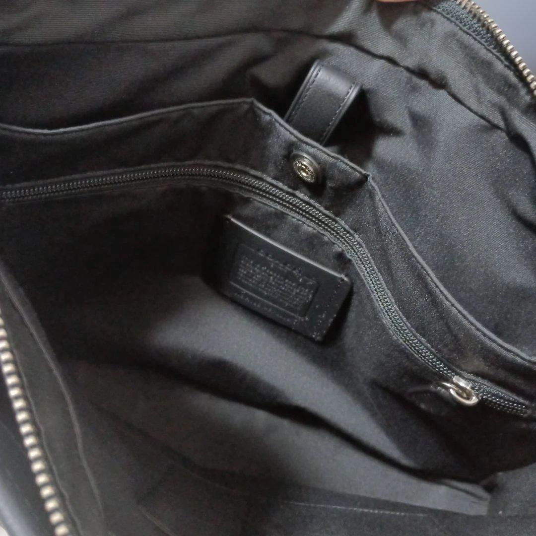 新品　COACH ブラックレザー ビジネスバッグ