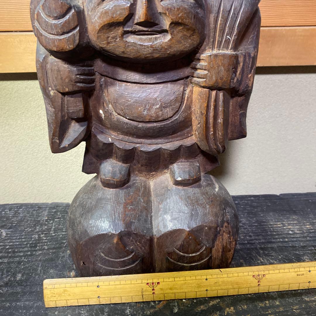 木彫正人作大黒天31cm17cm12cm