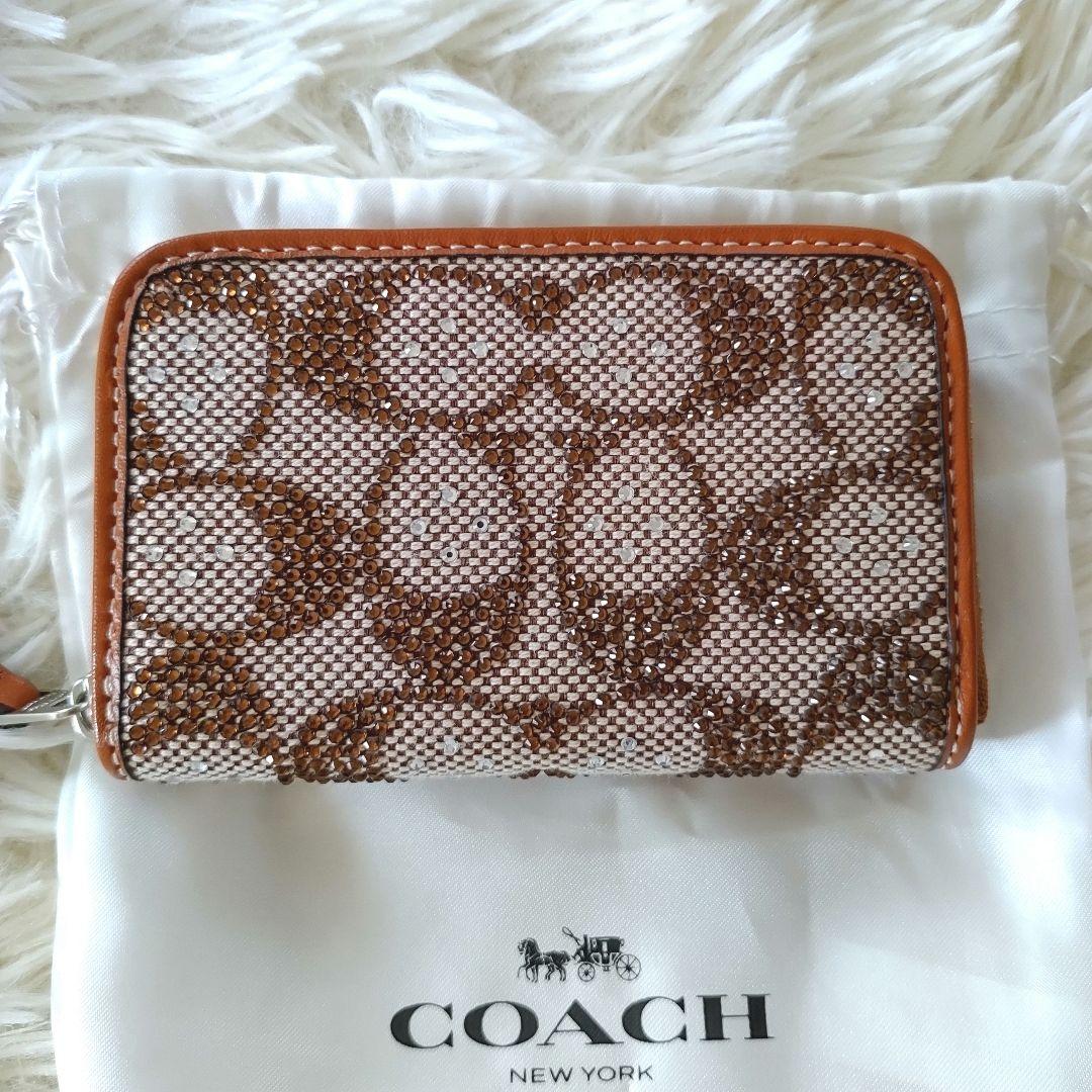 COACH コーチ　エッセンシャル　ケース　カードケース　ラインストーン