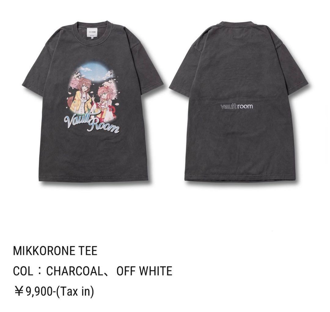 VAULTROOM MIKKORONE TEE CHARCOAL XLサイズ