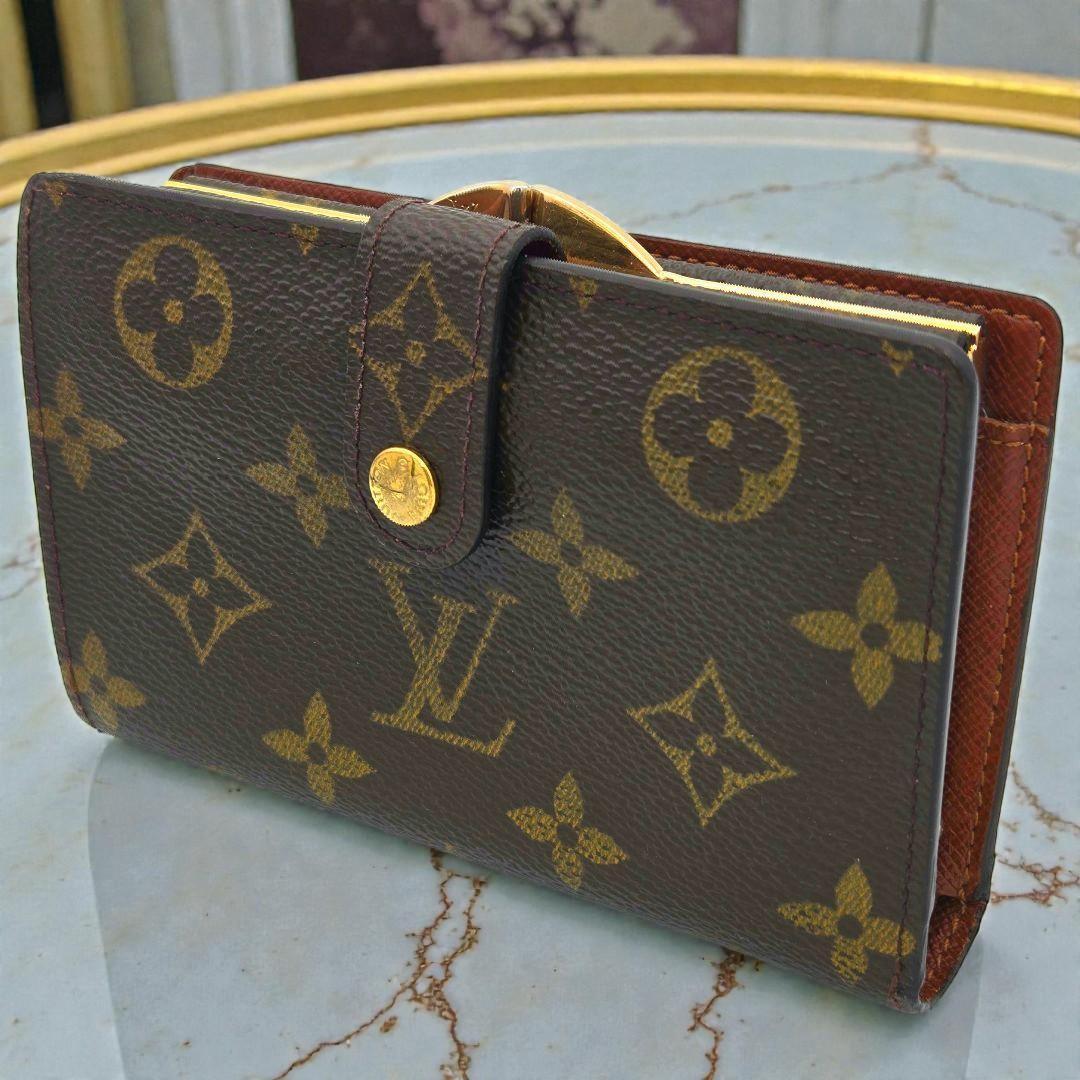 ルイヴィトン ポルトモネビエ ヴィエノワ モノグラム がま口 二つ折り財布