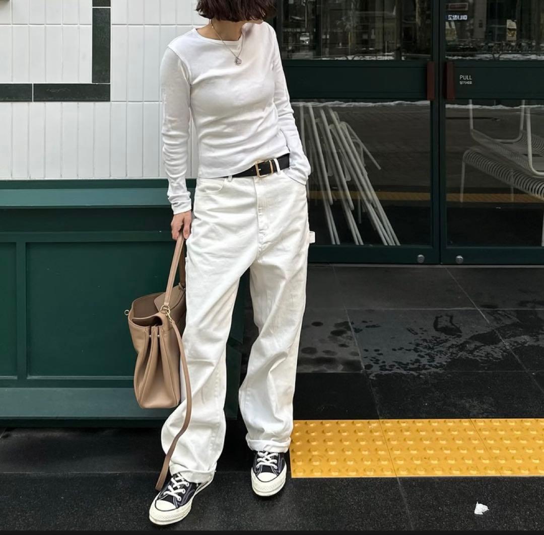 ok.soon×piccadilly コットンホワイトペインターパンツ