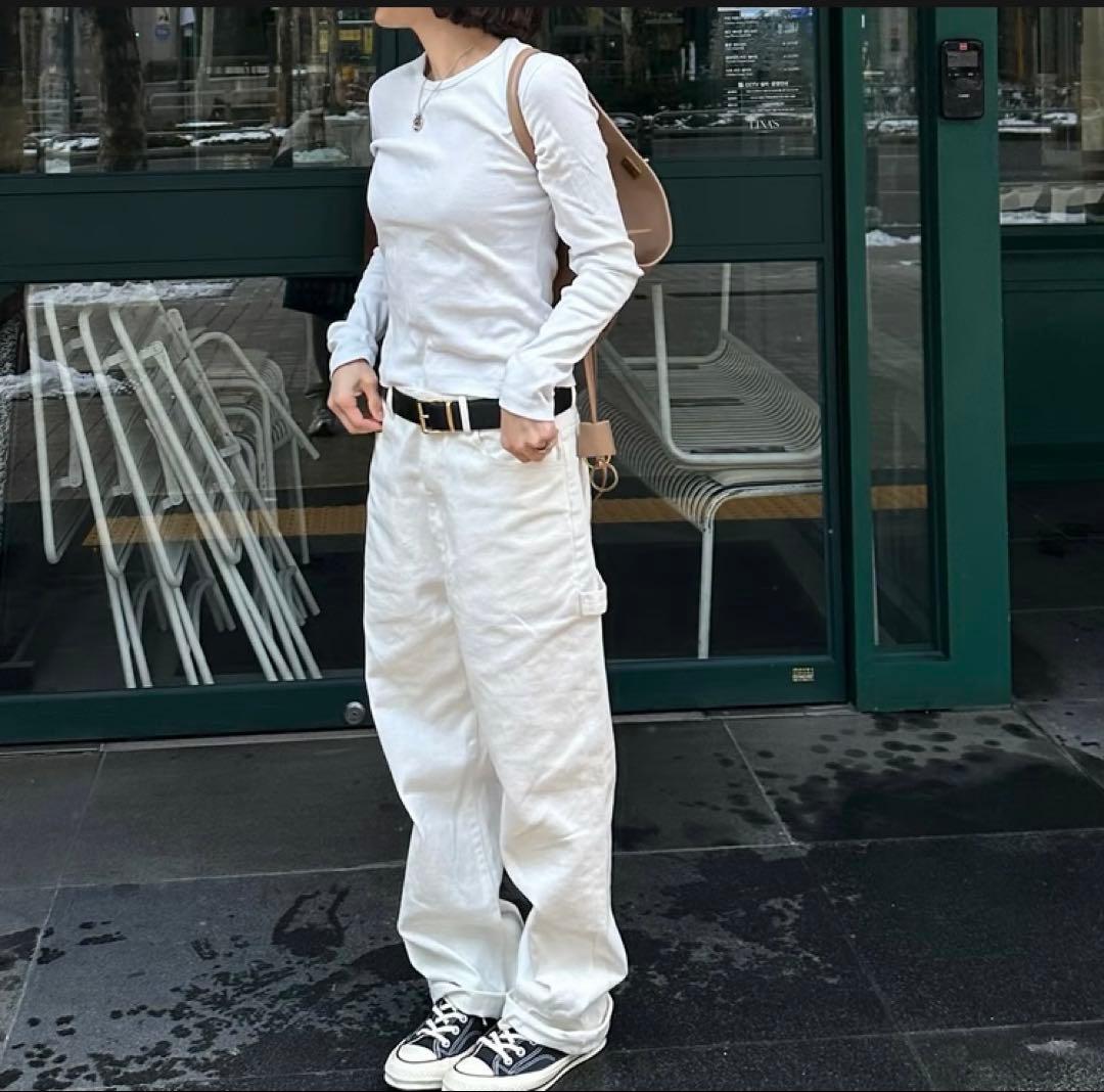 ok.soon×piccadilly コットンホワイトペインターパンツ