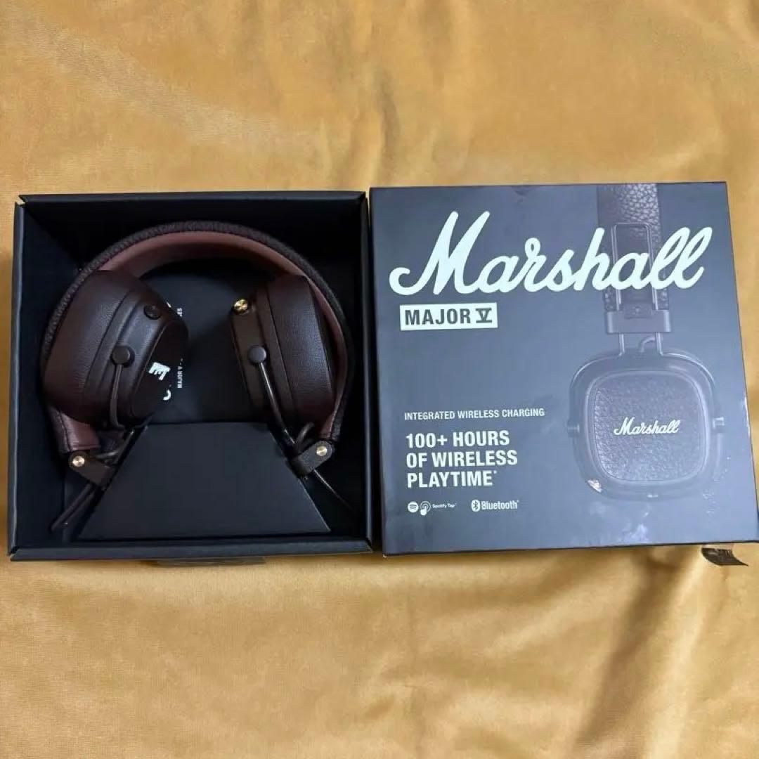 Marshall ワイヤレスヘッドホン Major V ブラウン