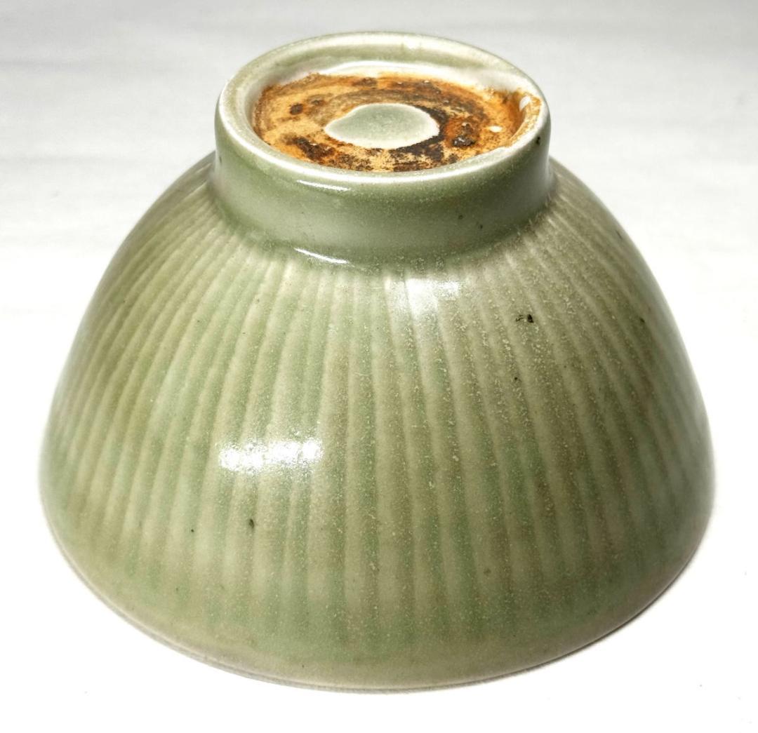 宋時代 龍泉窯青磁茶碗 無傷 時代品 伝世品焼物 歴史唐物 ウブ品WWTT197