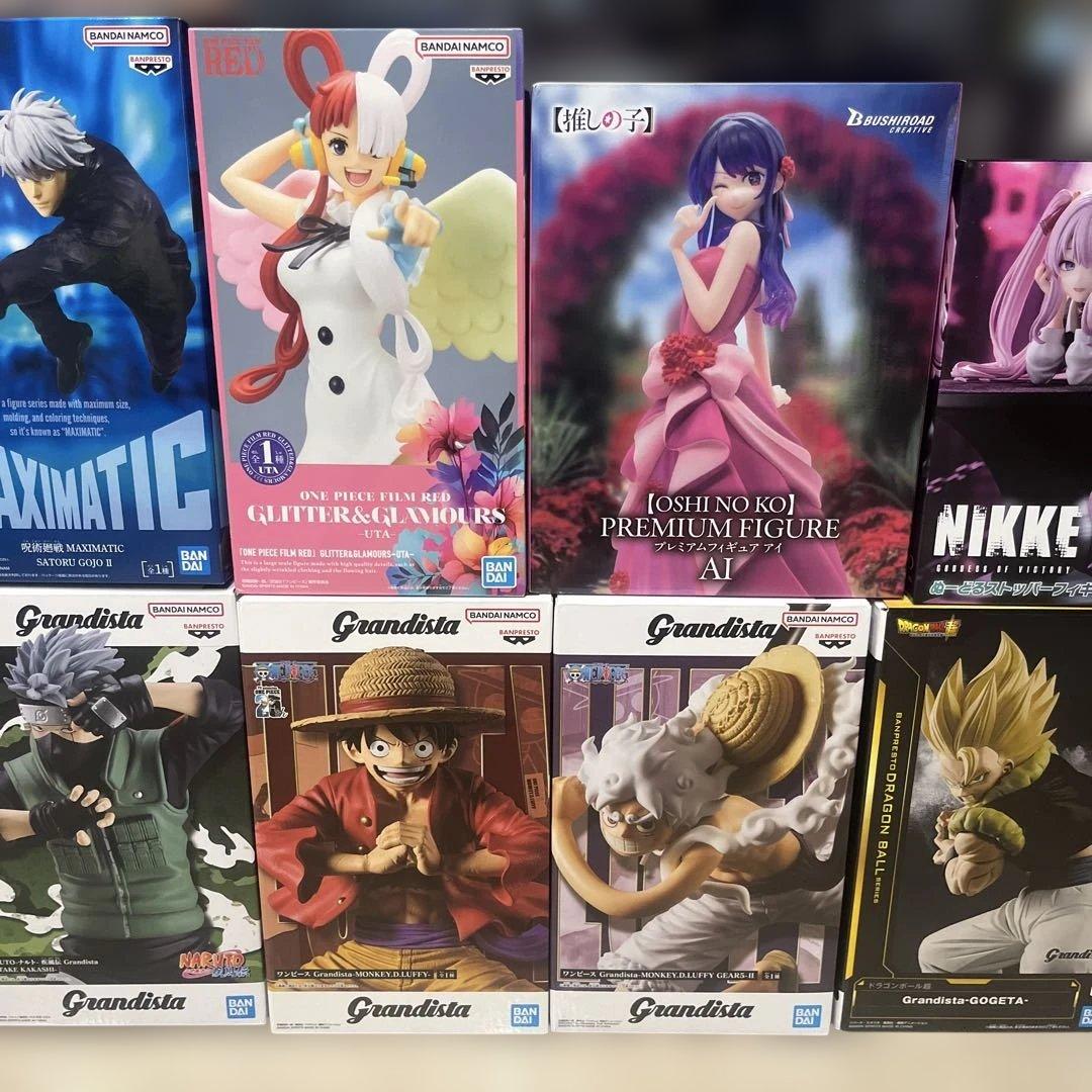 【匿名配送】ワンピースナルトドラゴンボール等プライズフィギュア18点まとめ売り！