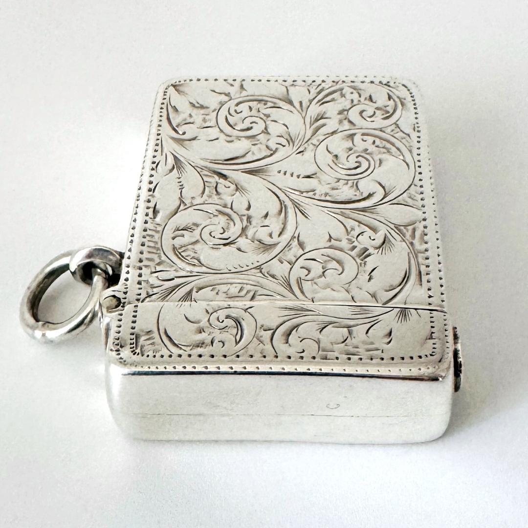 ★1899年代 英国★アンティーク/純銀製/マッチケース/925/チェスター