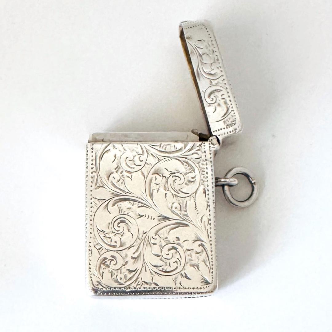 ★1899年代 英国★アンティーク/純銀製/マッチケース/925/チェスター