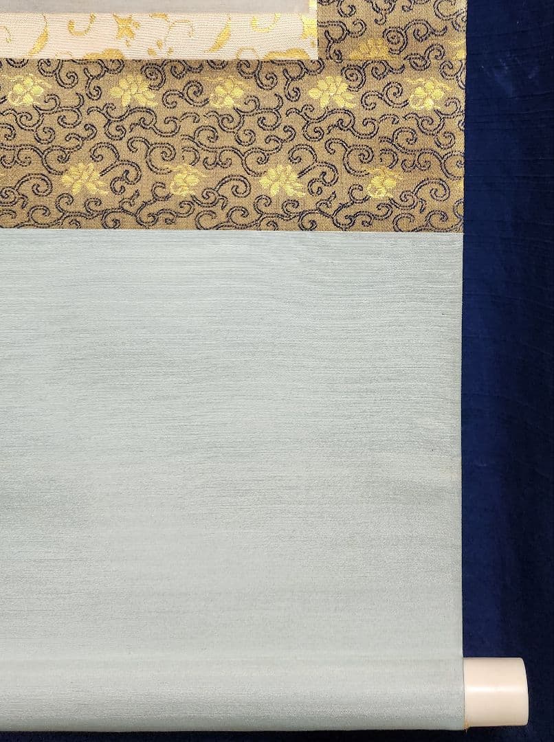 【夕顔に虫図】川端皐白 2641 掛け軸　肉筆