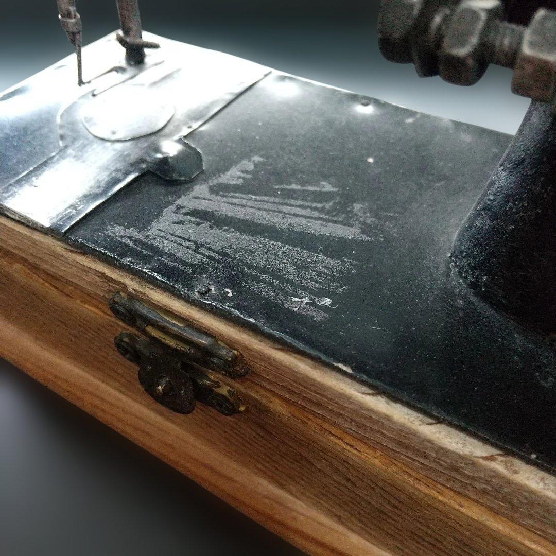 【 アンティーク 】 手動ミシン デザイン 小物入れ インテリア