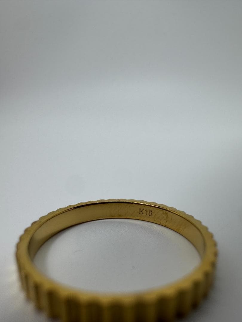 K18ゴールド ギザギザリング 1.07g/11号