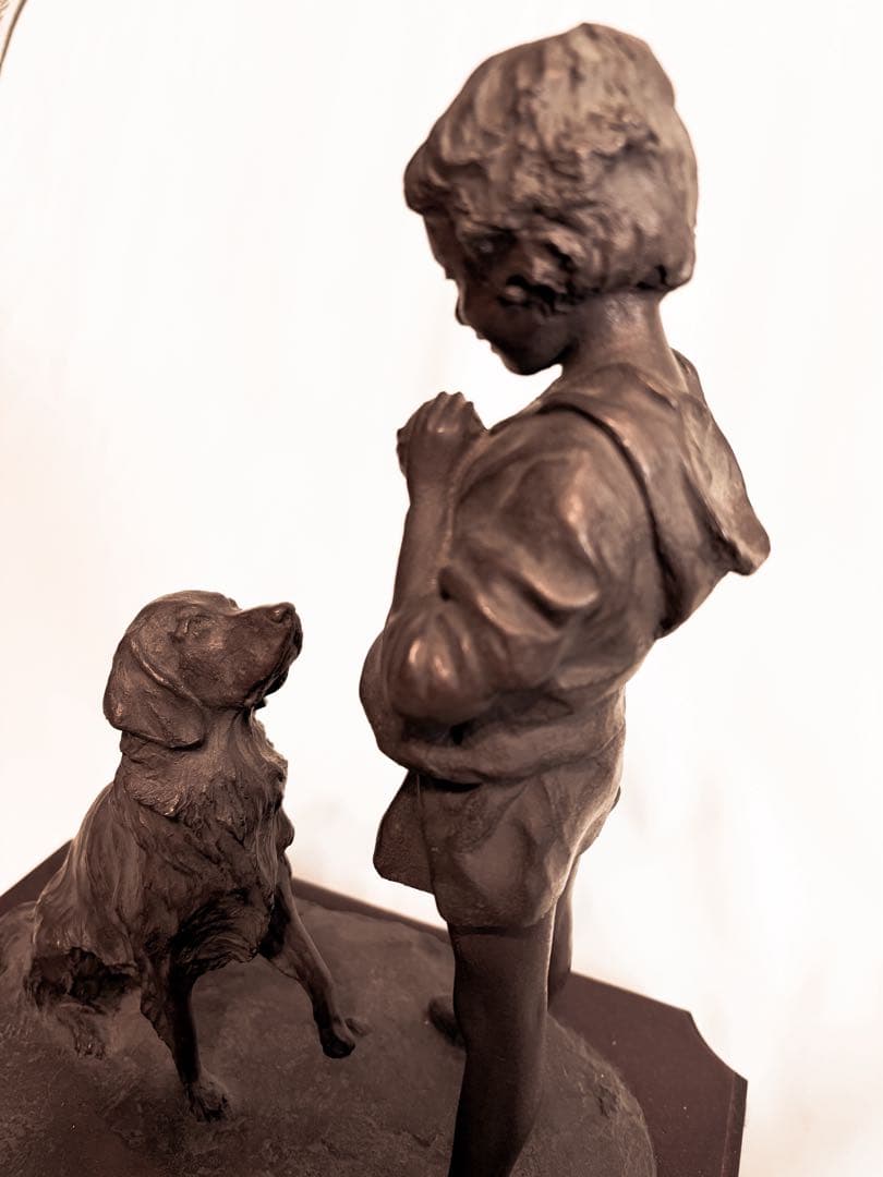 【真作・定価20万円】 大道寺 光弘 作『FRIENDS』　高級　ブロンズ像
