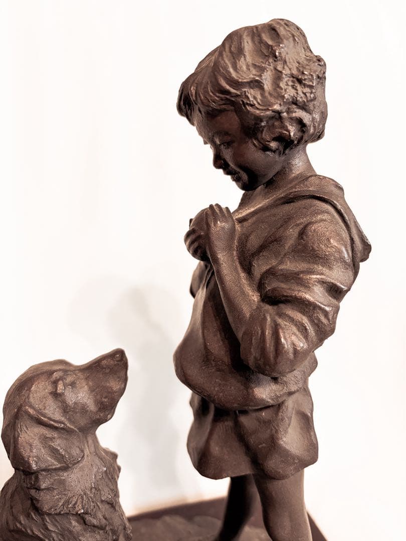 【真作・定価20万円】 大道寺 光弘 作『FRIENDS』　高級　ブロンズ像