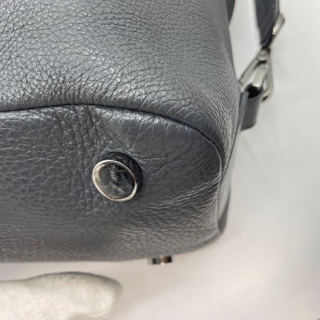 ジミーチュウ　サヴィル　トートバッグ　ビジネスバッグ　メンズ　レザー　グレー