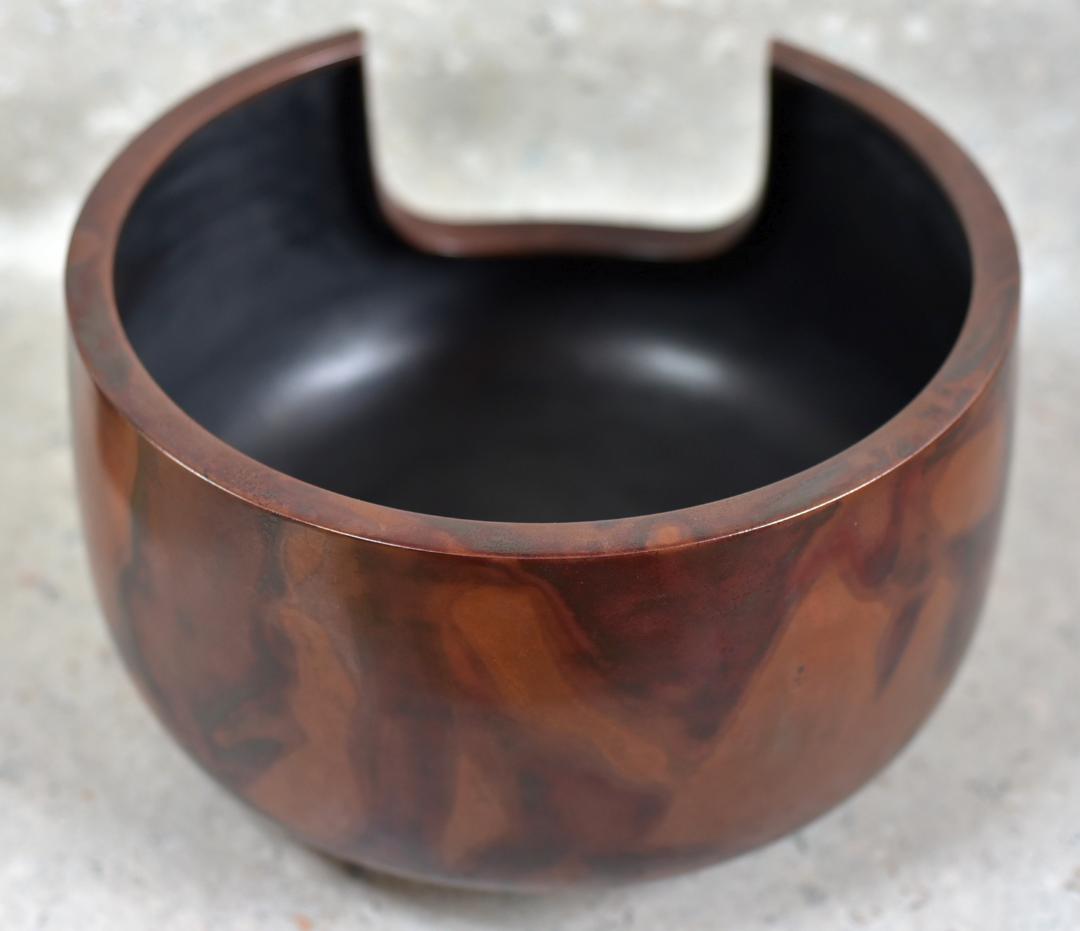 特価、唐銅風炉斑紫銅＆竹文茶釜、電熱器、五徳、敷板5点組【極上品】　お茶道具/箱