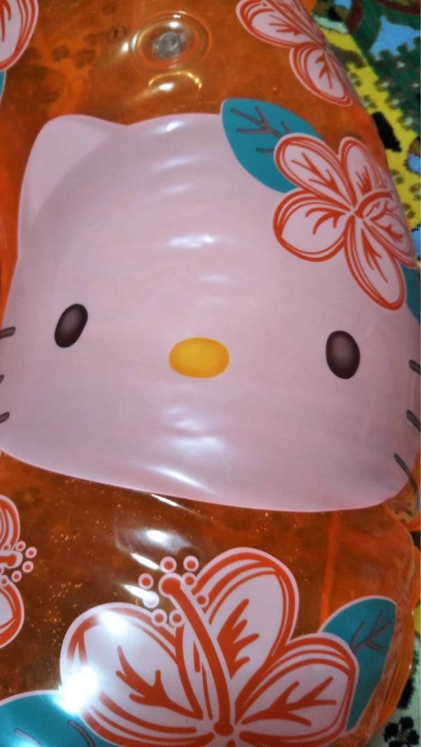 希少レア！ハイビスカスハローキティ 浮き輪とビーチタオル