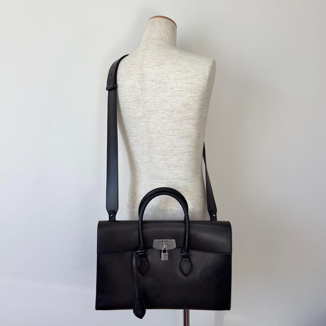 極美品 定価72.6万円 ベルルッティ エミーオ スクリットレザーブリーフケース