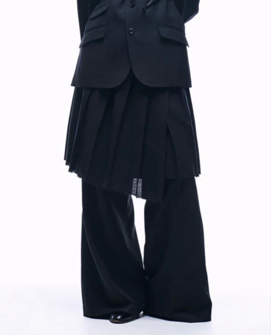 スカート asymmetry wool wrap skirt / ilean