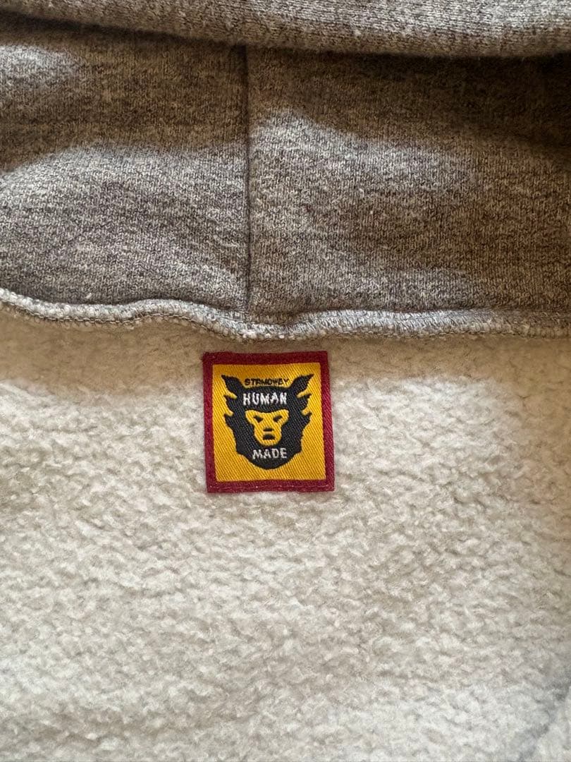 【店舗限定】HUMAN MADE ジップパーカー グレー Mサイズ