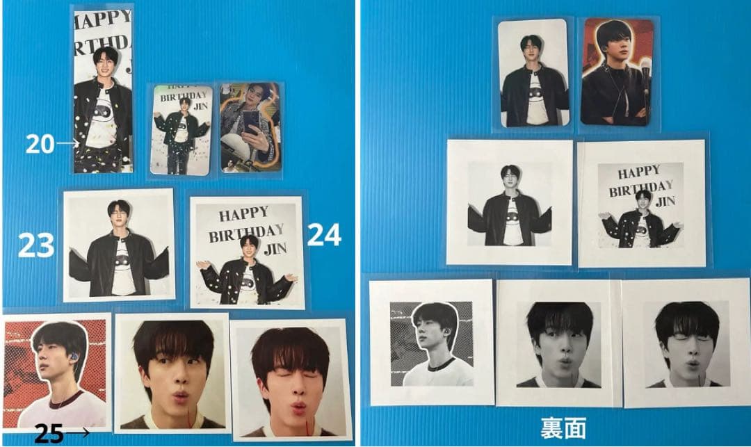 BTS JIN キャンバスポーチ（ブラック・ピンク）