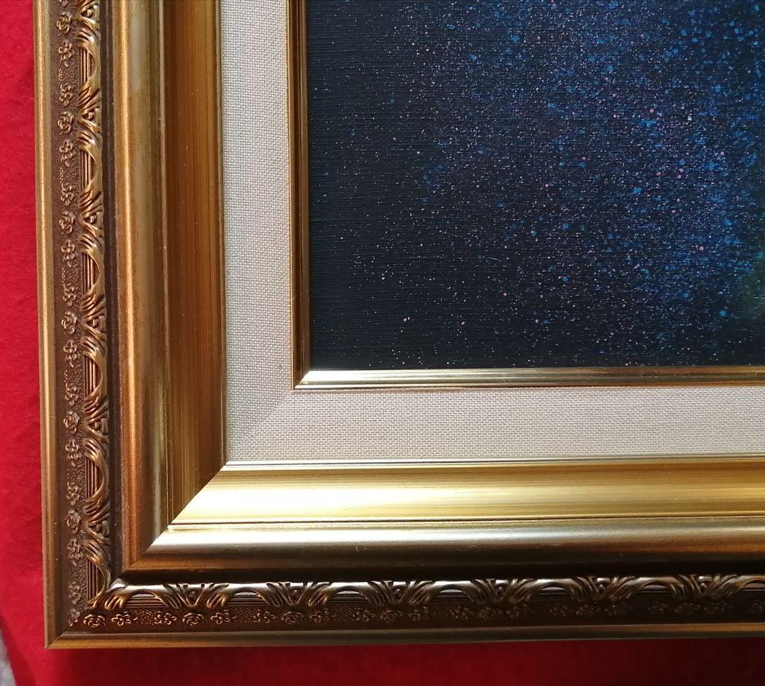 絵画　アクリル絵　キャンバス　額縁 ライオン　原画