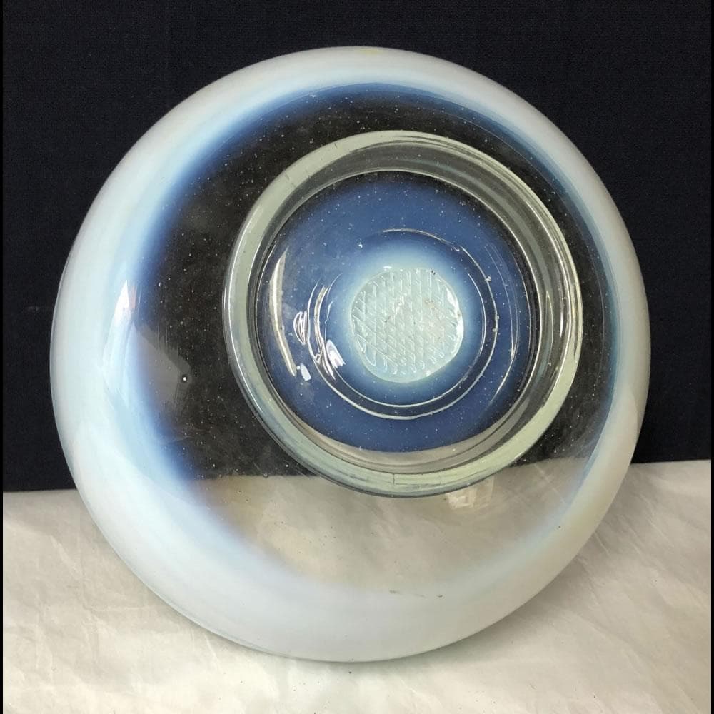 e2254 乳白ガラス 鉢 口径21.5cm ガラス鉢 乳白色 硝子鉢