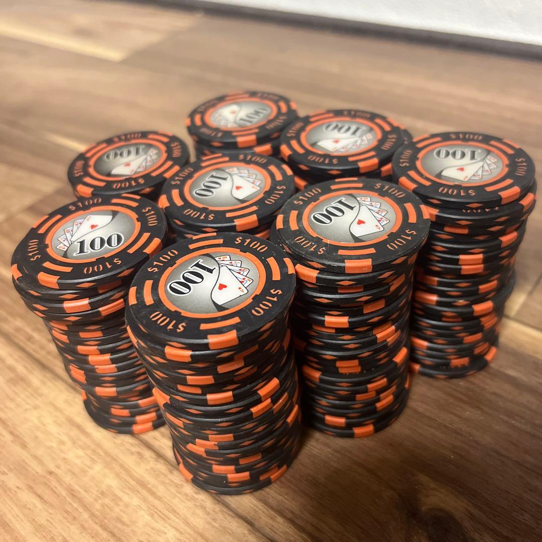 【美品】フォースポット ポーカーチップ 160枚（額面100）