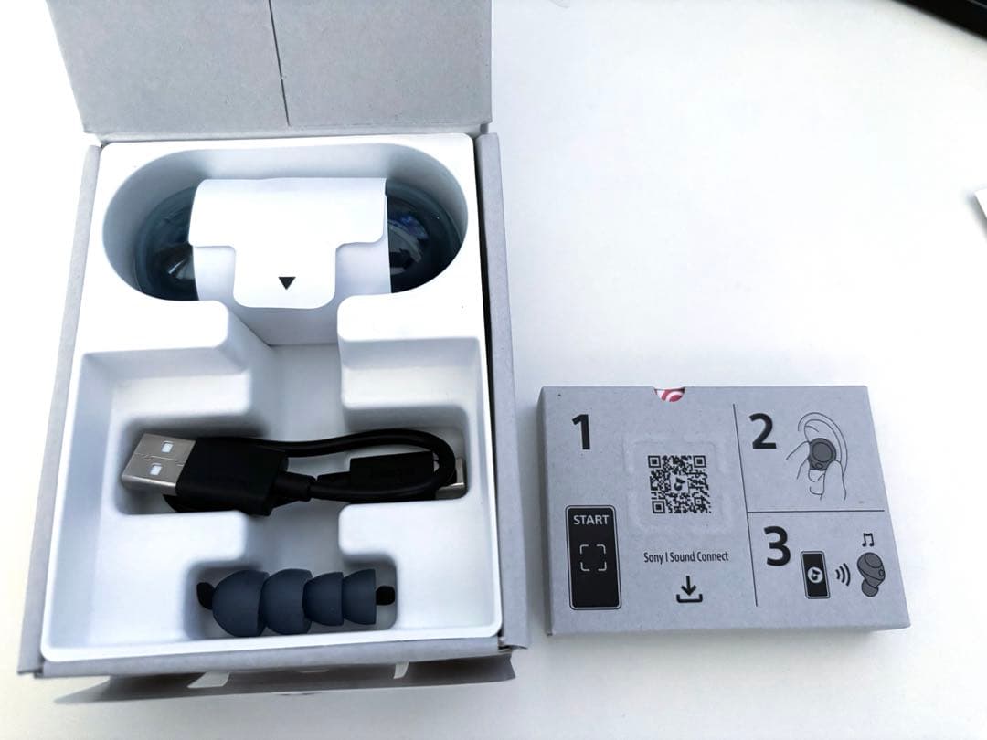 SONY WF-C710N ノイズキャンセリング　グラスブルー