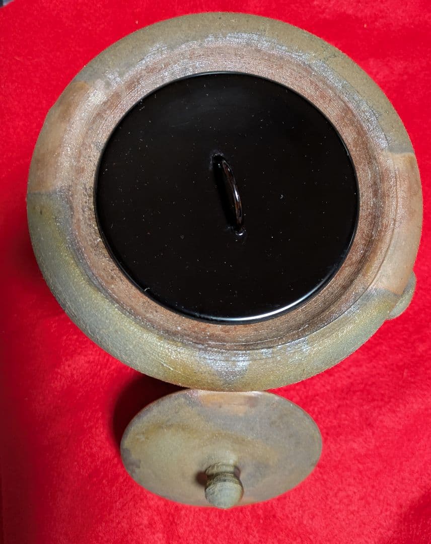 備前/茶道具/見附文雄 耳付水指/水指ｐ 日本茶/備前焼 工芸品/茶道 水指