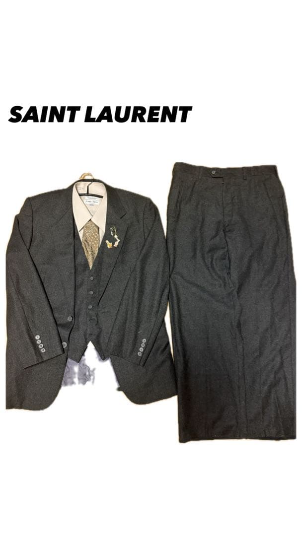 Yves Saint Laurent ダークグレー スーツ一式 成人式スーツ