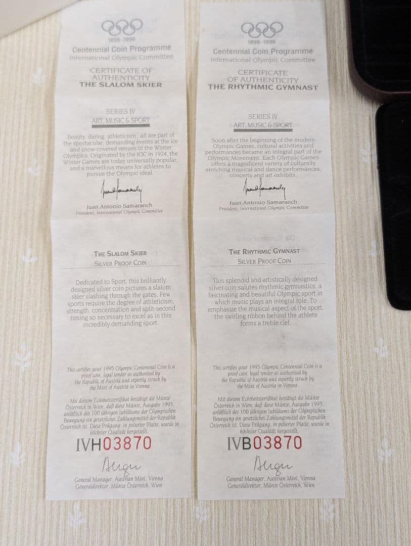 【希少品】オリンピック100年記念銀貨セット 1986-1989年