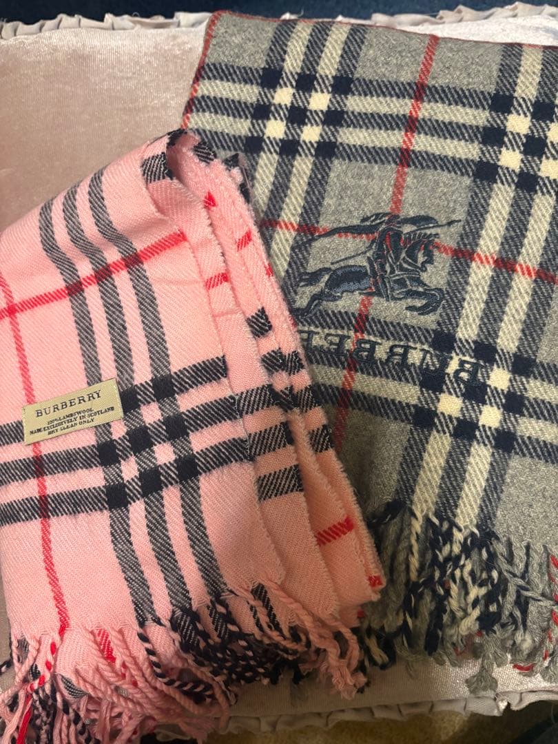 Burberry ひざ掛け マフラーセット