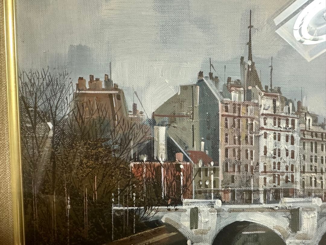 セーヌの流れ 油彩額縁