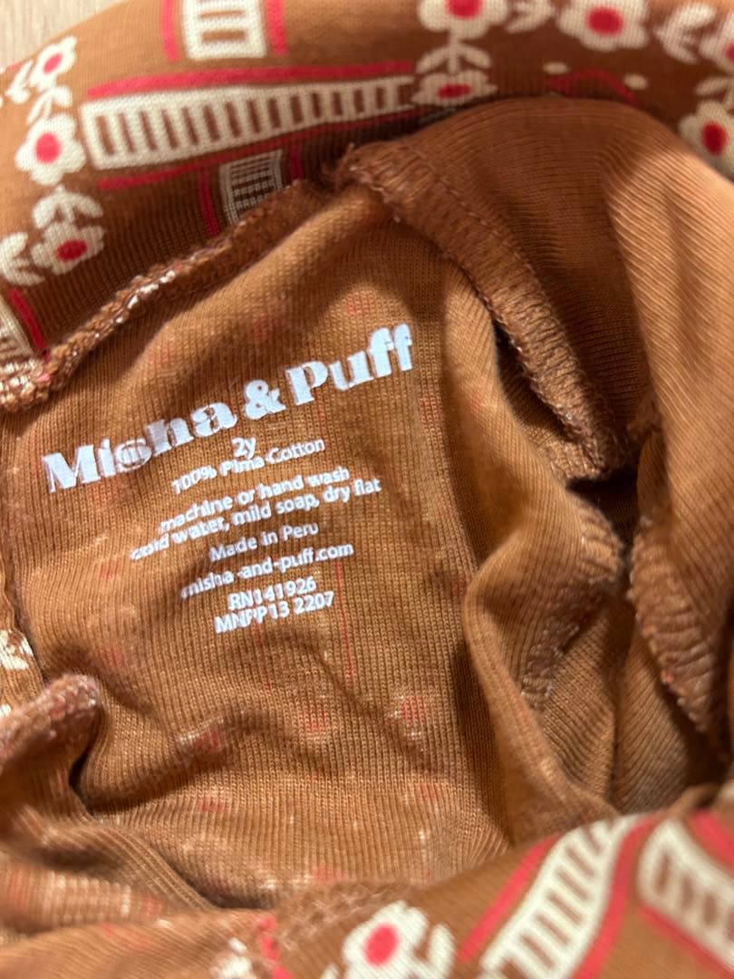 Misha & Puff ブラウン花柄トップス 花鉄 トップス