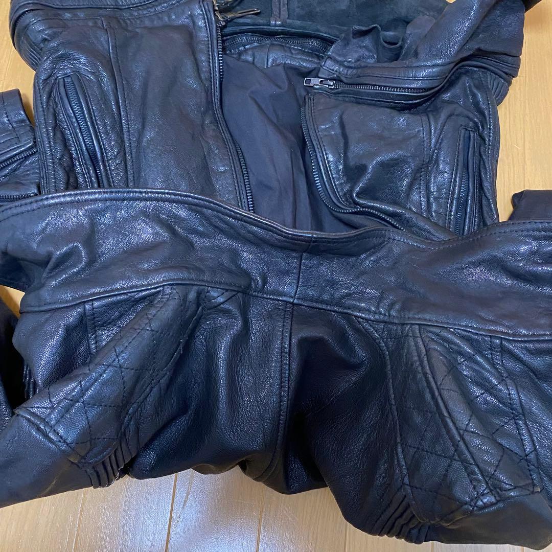 JACK ROSE 黒レザージャケット シングルライダースジャケット　サイズ4