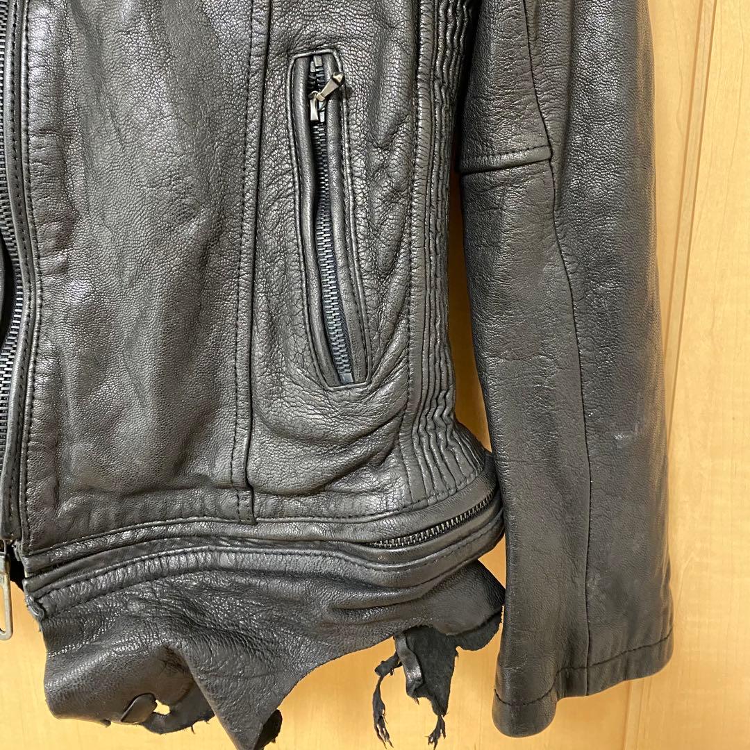 JACK ROSE 黒レザージャケット シングルライダースジャケット　サイズ4