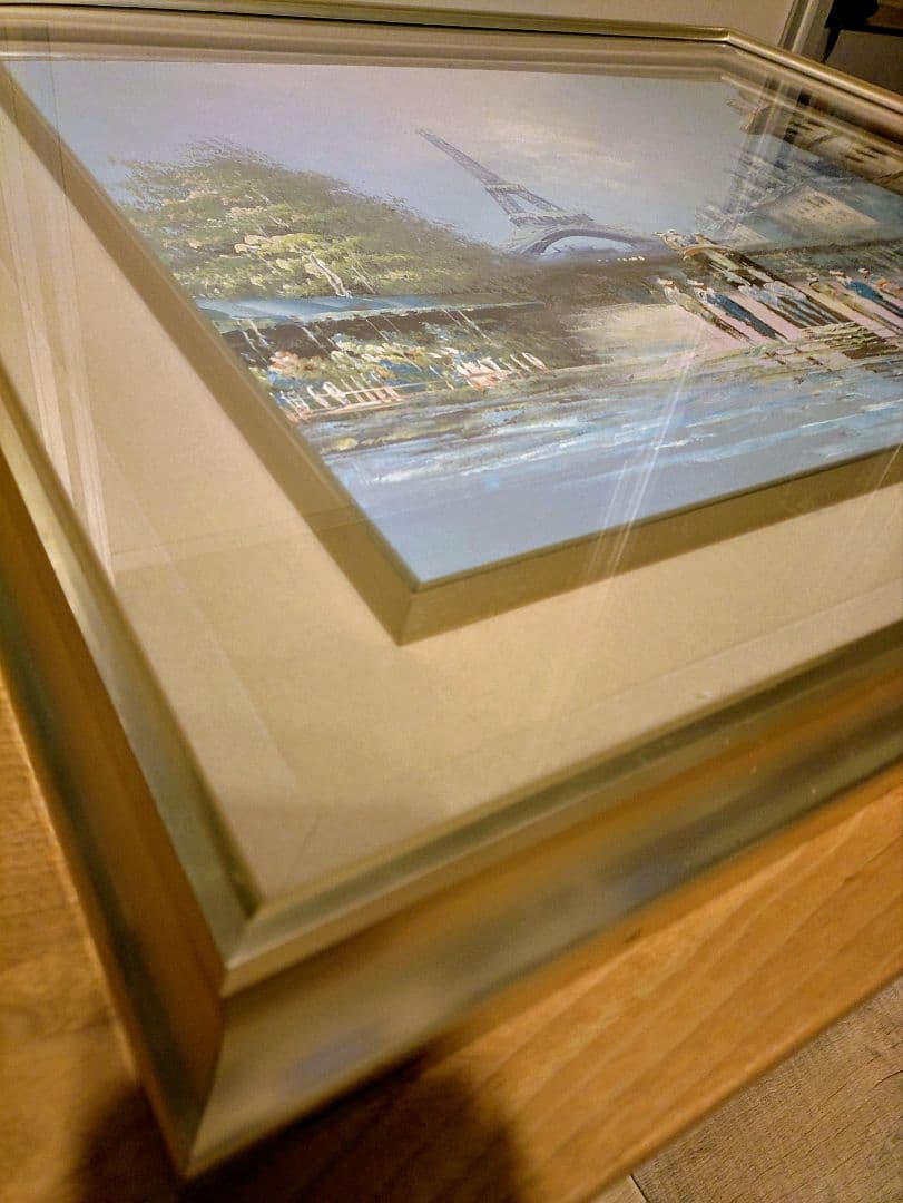 希少　A. Herbert エッフェル塔 油彩画