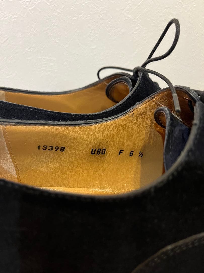 ※年末年始限定セール【美品】サントーニ ネイビースエード ストレートチップ